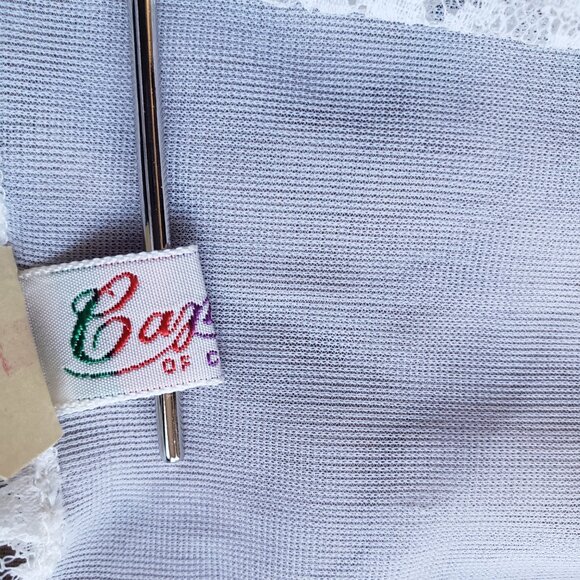 Vintage 60's Capri Of California Sheer Lace White Peignoir Negligee Robe - Picture 9 of 12